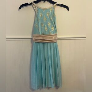 Wish Aqua and Gold Costume